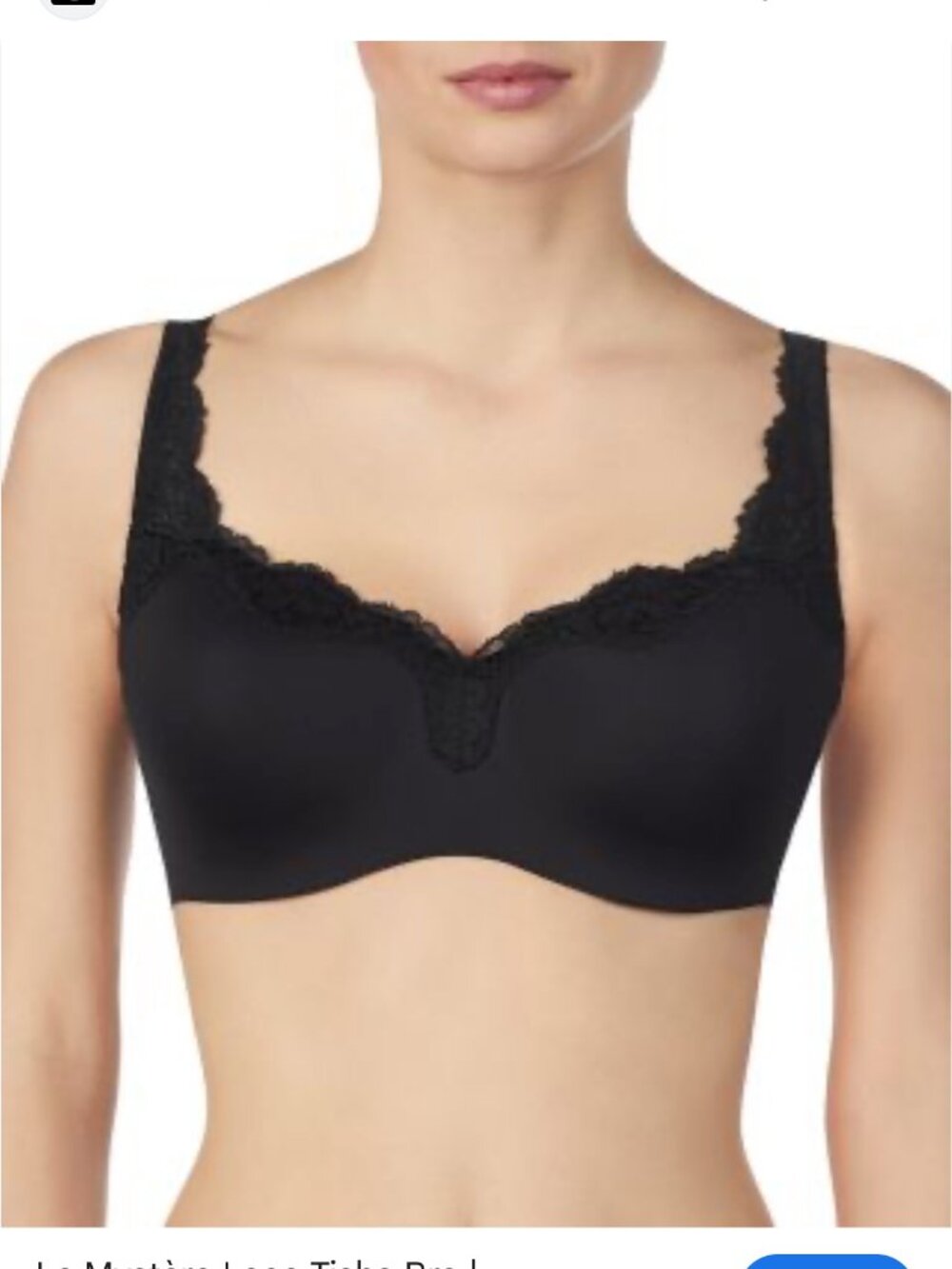 NWT Le Mystere Size 34G Black Lace Tisha Bra